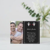 Twee Tuxedos met het Verloving van de Roodrode Roo Kaart (Staand voorkant)