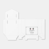 Twee Tuxedos op Witte Gay Bruiloft Favor Box Bedankdoosjes (Uitgevouwen)
