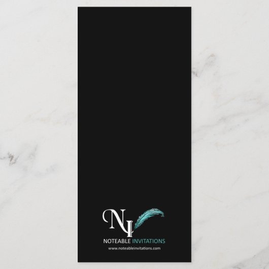 Twee Tuxedos op Witte Gay Bruiloft Menu (Achterkant)