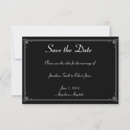 Twee Tuxedos Red Rose Gay Bruiloft Save the Date
