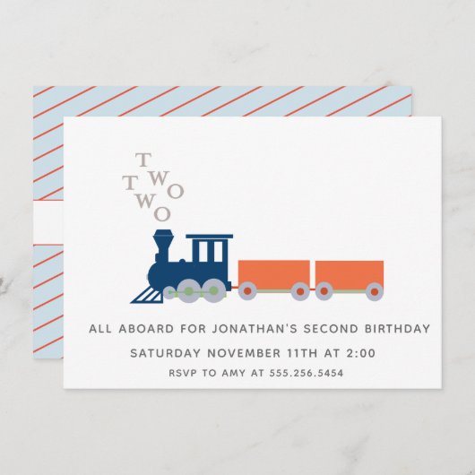 Twee Twee Trein Kaart (Voorkant / Achterkant)