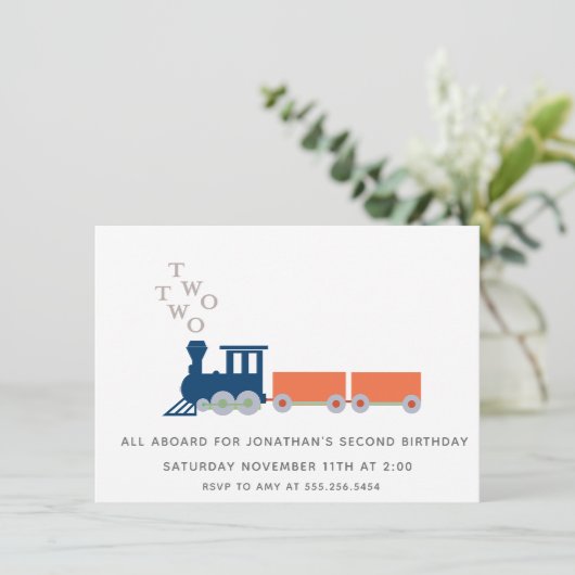 Twee Twee Trein Kaart (Staand voorkant)