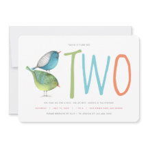 Twee tweede uitnodiging van de Birthday Party