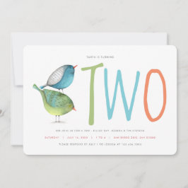 Twee tweede uitnodiging van de Birthday Party