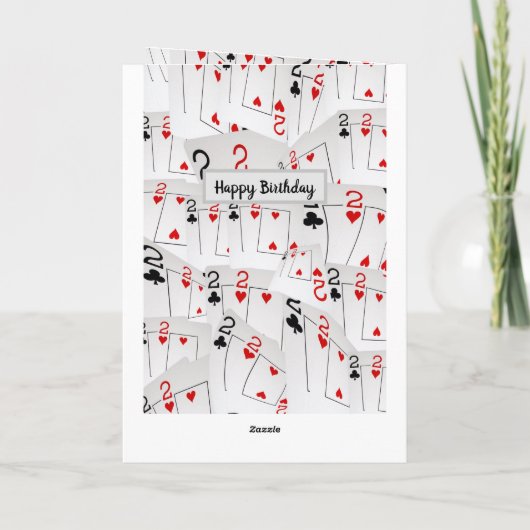 Twee 'tweeduizend'-kaarten gelaagde 'Birthday'-Kaa Kaart (Achterkant)