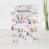 Twee 'tweeduizend'-kaarten gelaagde 'Birthday'-Kaa Kaart (Voorkant)