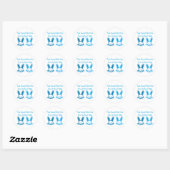 Twee tweelingboeien ronde sticker (Vel)