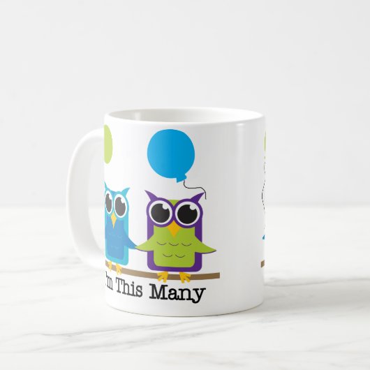 Twee Uilen ben ik Dit velen Koffiemok (Voorkant links)