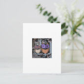 twee uilen briefkaart (Staand voorkant)