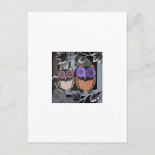 twee uilen briefkaart
