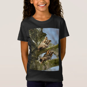 Twee uilen in het bos, vogels, dieren in het wild t-shirt