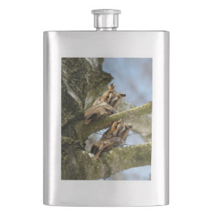 Twee uilen in het bos, vogels, wildlife Fles Flacon
