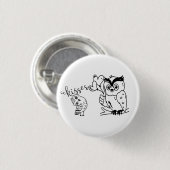 Twee uilen ronde button 3,2 cm (Voorkant /achterkant)
