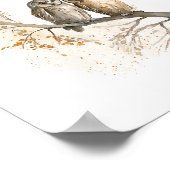 Twee uilen verliefd poster (Hoek)