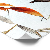 Twee uilen zittend in een witte berkenboom in de h poster (Hoek)