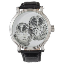 Twee uilenkuikens sumie inkt schilderen