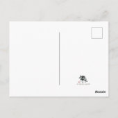 Twee uilkuikens vatten inktschilderij op briefkaart (Achterkant)