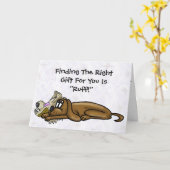 Twee Uitgeputte Honden Funny Birthday Kaart (Gele Bloem)