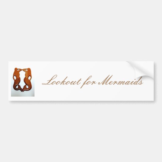 twee uitkijk mermaids bumpersticker (Voorkant)