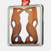 twee uitkijk mermaids metalen ornament (Links)