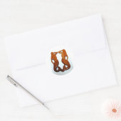 twee uitkijk mermaids ronde sticker (Envelop)