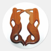 twee uitkijk mermaids ronde sticker (Voorkant)