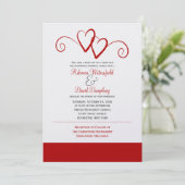 Twee uitnodiging voor een Rode Harten Weddenschap (Staand voorkant)