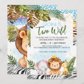 Twee uitnodigingen tot het indienen van twee Wild (Voorkant / Achterkant)