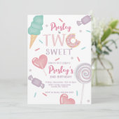 Twee uitnodigingen tot Snoep (Staand voorkant)