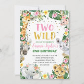 Twee uitnodigingen van Wild Safari Birthday (Voorkant)