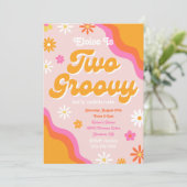 Twee uitnodigingen voor de geboorte van Groovy | G (Staand voorkant)