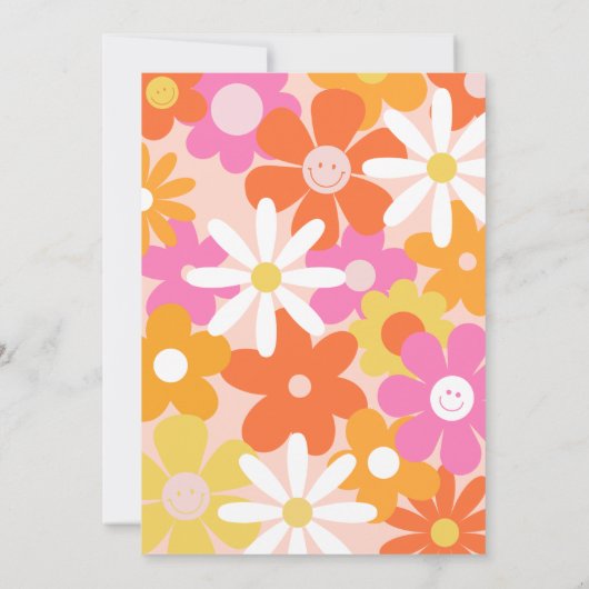 Twee uitnodigingen voor de geboorte van Groovy | G (Achterkant)