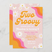 Twee uitnodigingen voor de geboorte van Groovy | G (Voorkant / Achterkant)