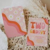 Twee uitnodigingen voor de geboorte van Groovy | G