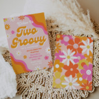 Twee uitnodigingen voor de geboorte van Groovy | G