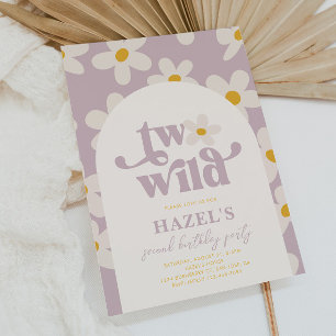 Twee uitnodigingen voor geboorte van Wild Daisy