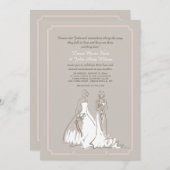 Twee uitnodigingen voor het huwelijk (Voorkant / Achterkant)