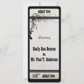 Twee uitnodigingen voor het uitzenden van een sho (Achterkant)