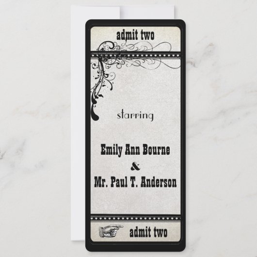 Twee  uitnodigingen voor het uitzenden van een sho (Achterkant)