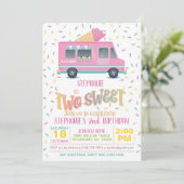 Twee uitnodigingen voor het vieren van de geboorte (Staand voorkant)