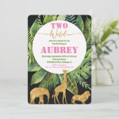 Twee uitnodigingen voor twee wilde tweede verjaard (Staand voorkant)