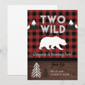 Twee uitnodigingen voor Wild Birthday (Voorkant / Achterkant)