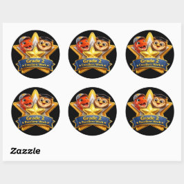 Twee uitstekend werk hoot de uil en Rex grote roun Ronde Sticker