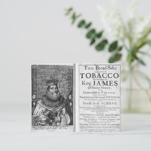 "Twee uitzendingen tegen tabak Briefkaart (Staand voorkant)