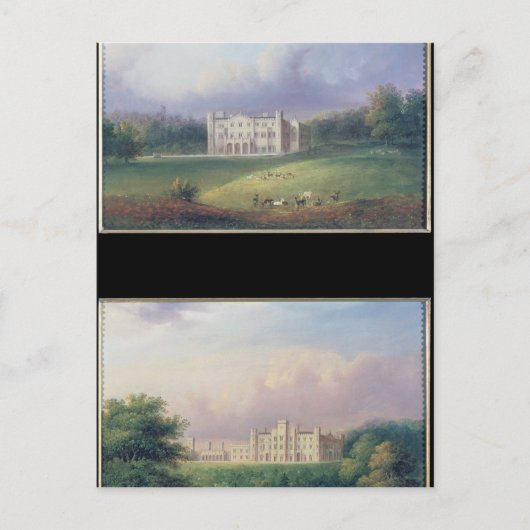 Twee Uitzichten van Apley Priory Briefkaart (Voorkant)