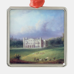 Twee Uitzichten van Apley Priory Metalen Ornament