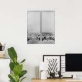 Twee uitzichten van de bouw van het Eiffel 2 Poster (Thuiskantoor)
