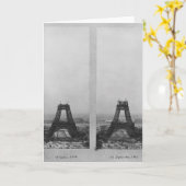 Twee uitzichten van de bouw van het Eiffel Kaart (Gele Bloem)