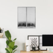 Twee uitzichten van de bouw van het Eiffel Poster (Thuiskantoor)
