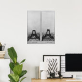 Twee uitzichten van de bouw van het Eiffel Poster (Thuiskantoor)